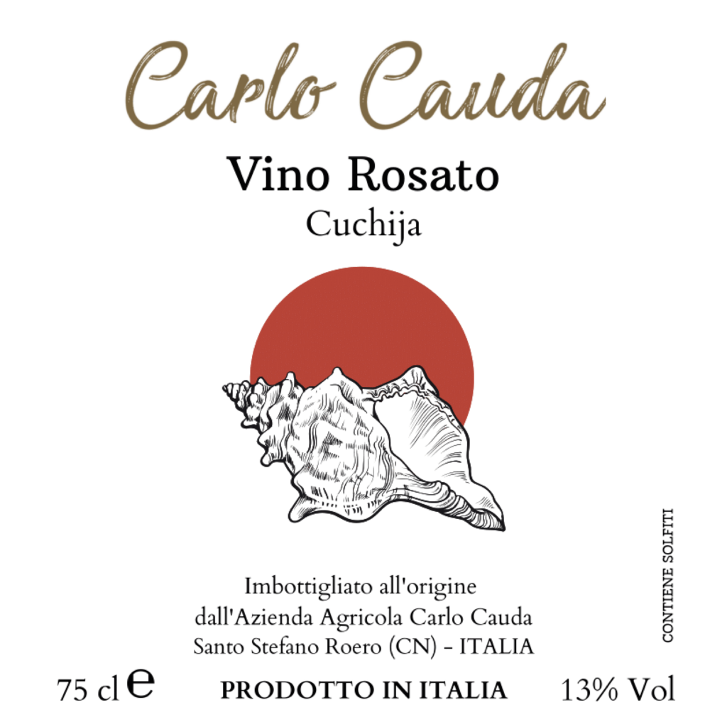 etichetta vino rosato cucina Carlo Cauda